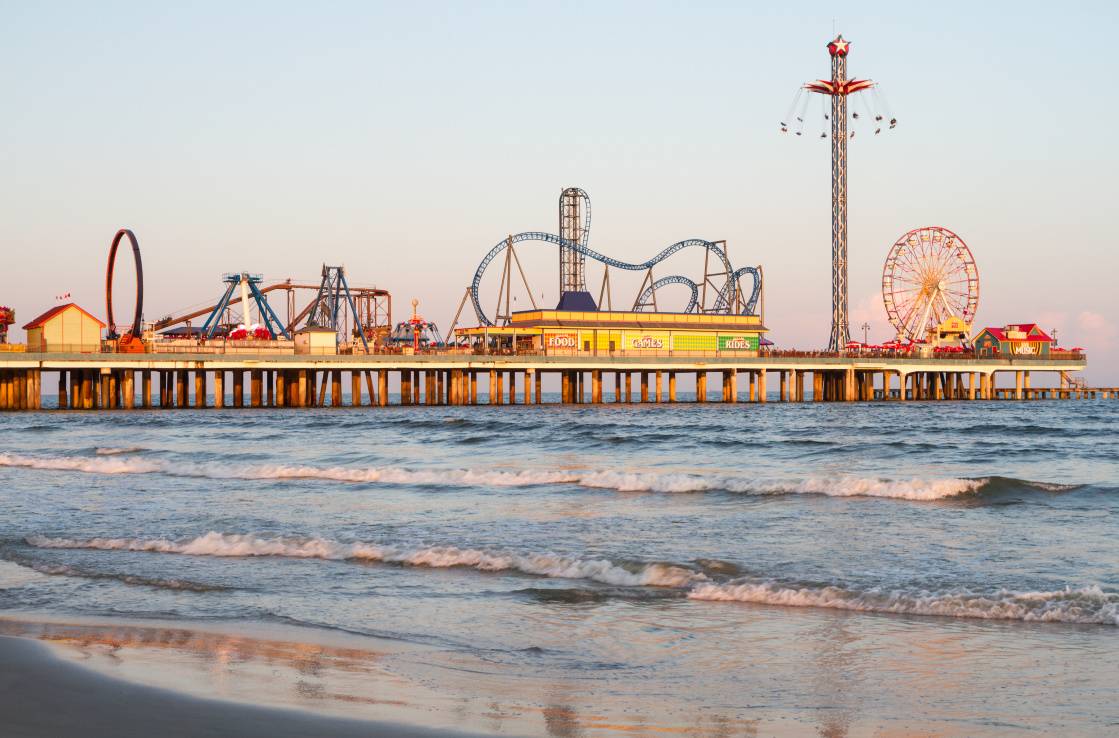 Galveston island pleasure pier